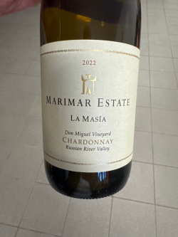 Marimar Estate La Masia Russian River Chardonnay 22 75CL
